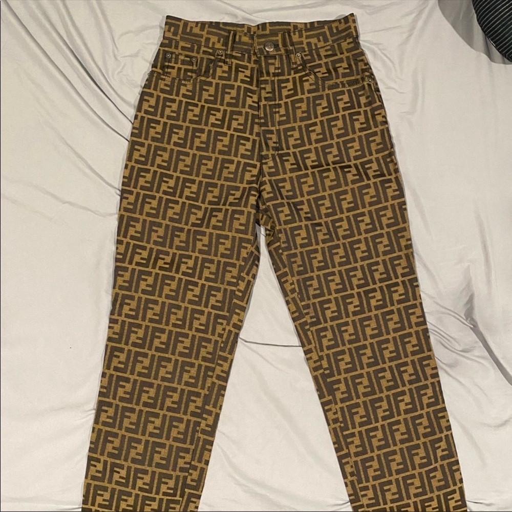 Vintage Fendi Roma Zucca brown high rise 💕 - Picture 3 of 7
